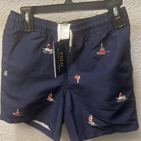 NWT Polo Ralph Lauren  Big Kids Sailboat Embroidered Swim Shorts - Picture 6 of 14